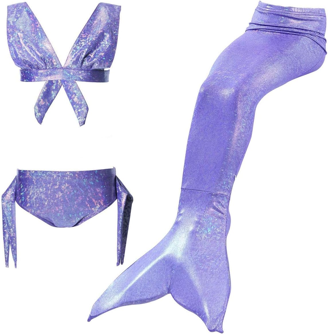 Paisdola Mermaid Tails for Swimming for Girls Bikini Set Swimsuit Costume mermaid outfit (DH17,110)