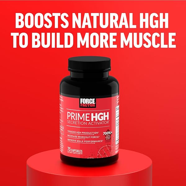 FORCE FACTOR PRIME HGH SECRETION ACTIVATOR, HGH SUPPLEMENT FOR MEN WITH CLINICALLY STUDIED ALPHASIZE TO HELP TRIGGER HGH PRODUCTION, INCREASE WORKOUT FORCE, AND IMPROVE PERFORMANCE, 75 CAPSULES