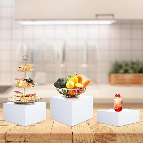 Acrylic Risers Display Stand Shelf For Pop Figure, 3 Tier Black Acrylic Cupcake Stand 2 Pack Half Moon Dessert Stand For Display Or Collections - View #12