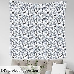 Erosebridal Deer Fabric by The Yard, Bear Wolf