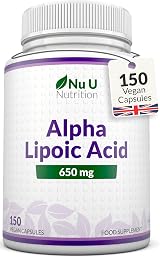 Nu U Nutrition Alpha Lipoic Acid 650mg Vegan Caps 150 5 Month Supply view 1