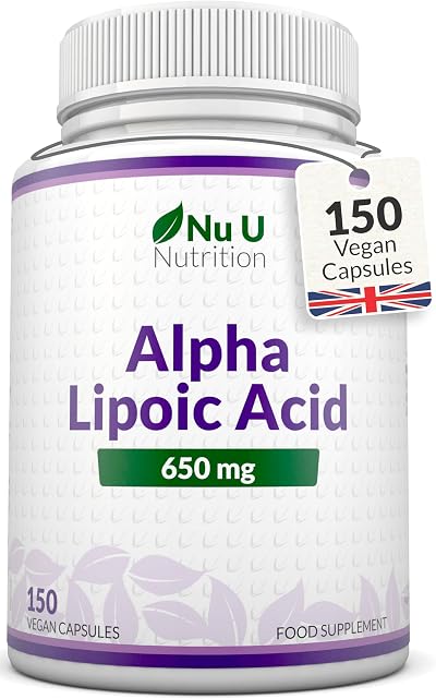 Nu U Nutrition Alpha Lipoic Acid 650mg Vegan Caps 150 5 Month Supply