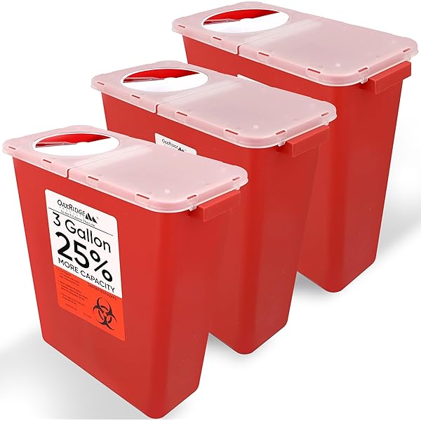 Amazon.com: BD Sharps Collector 8.2 qt Large, Red : Health