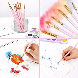 Acrylic Paint Brush Set, (20 Packs /200 pcs) Nylon
