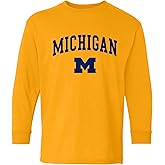 NCAA Arch Logo, Team Color Youth Long Sleeve T Shirt, College, University