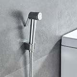 Ibergrif Bidet Sprayer Attachment Chrome UK Handheld Shower Hose Holder view 4