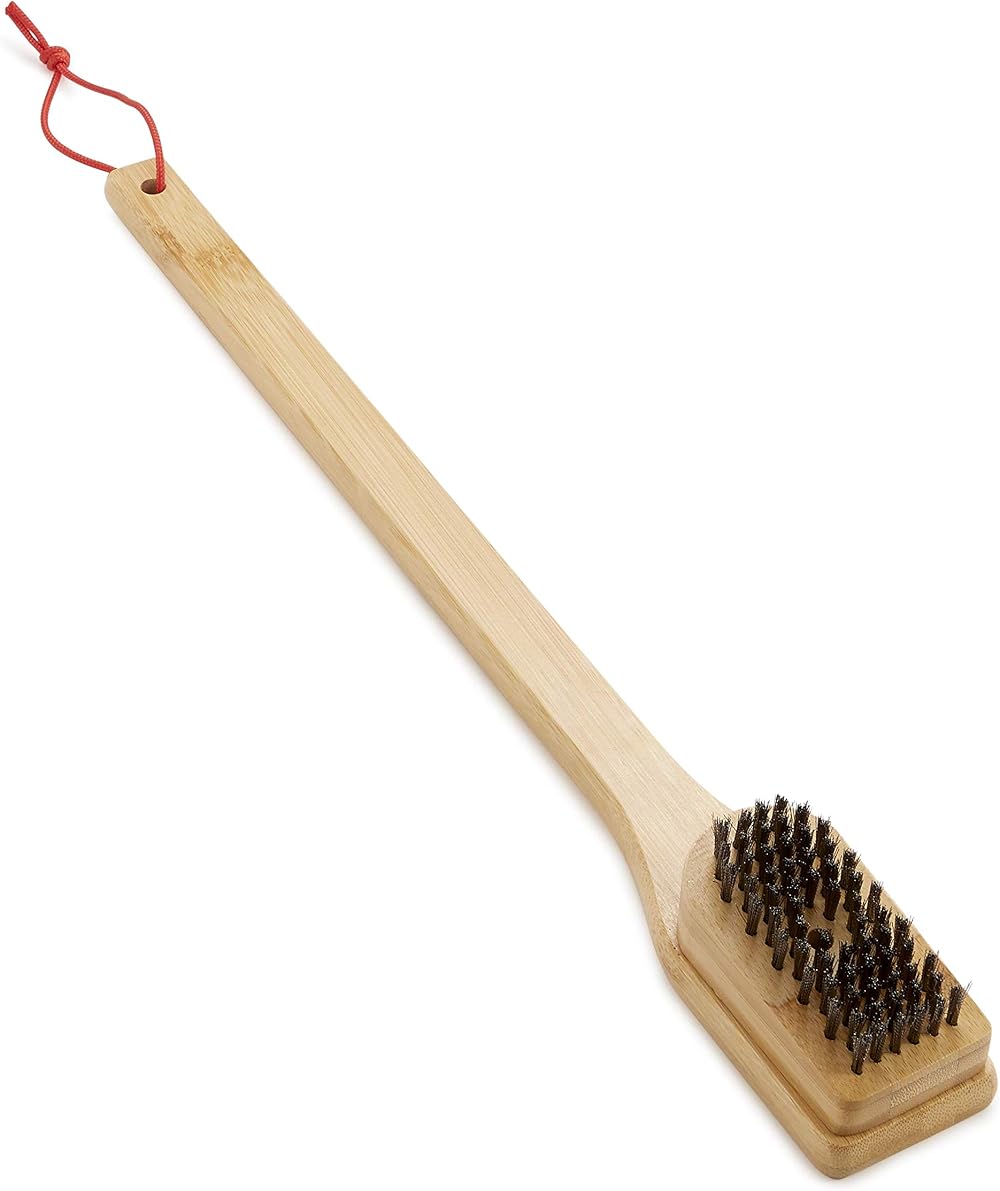 Weber Bamboo Barbecue Brush 45 cm Natural Bamboo Handle Stainless Bristles