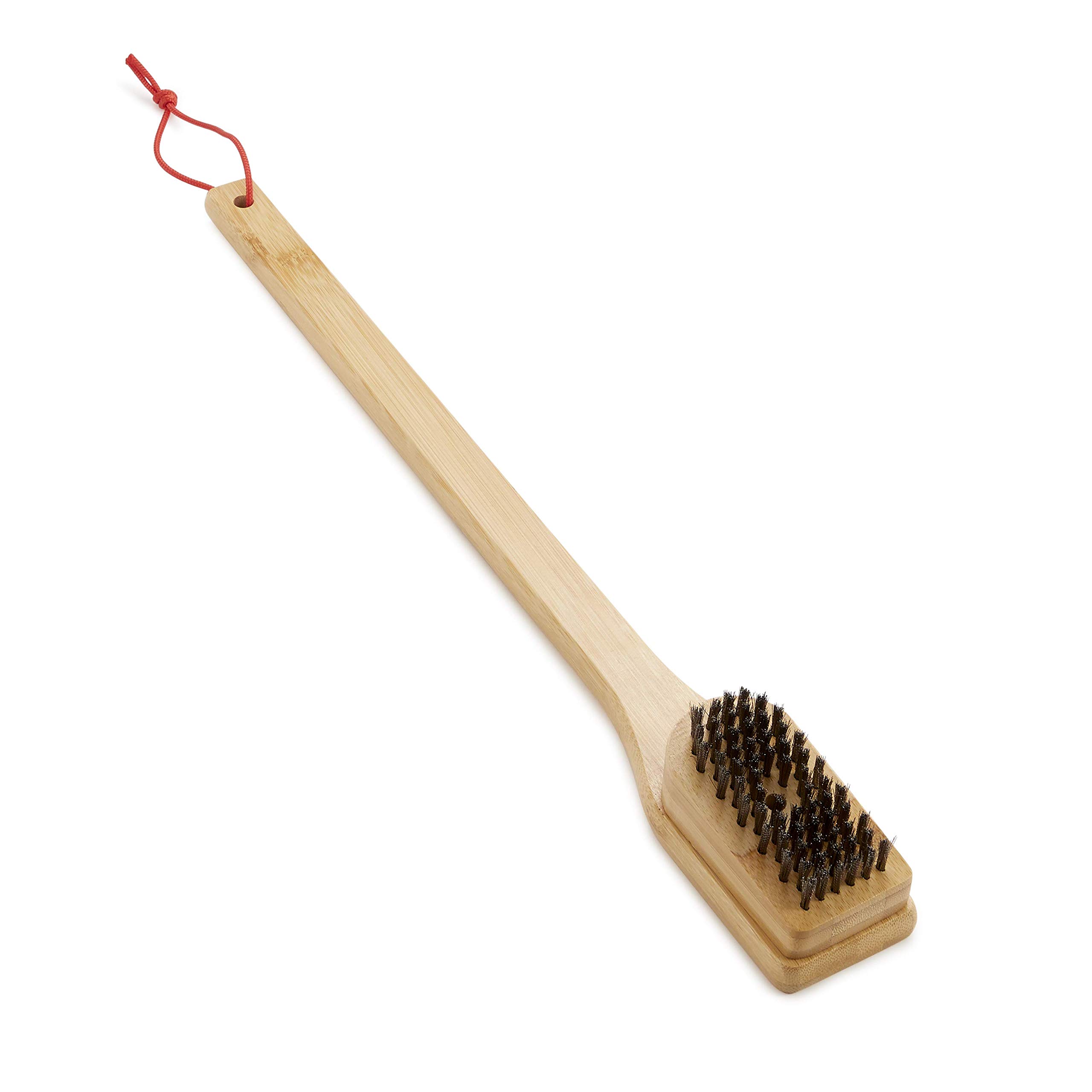 Weber Bamboo Barbecue Brush 45 cm/BBQ Cleaning Tool, Removes Stubborn Grease & Food Residue from Cooking Grates, Natural Bamboo Handle, Stainless Steel Bristles, 44.5 cm x 5.7 cm x 5.4 cm