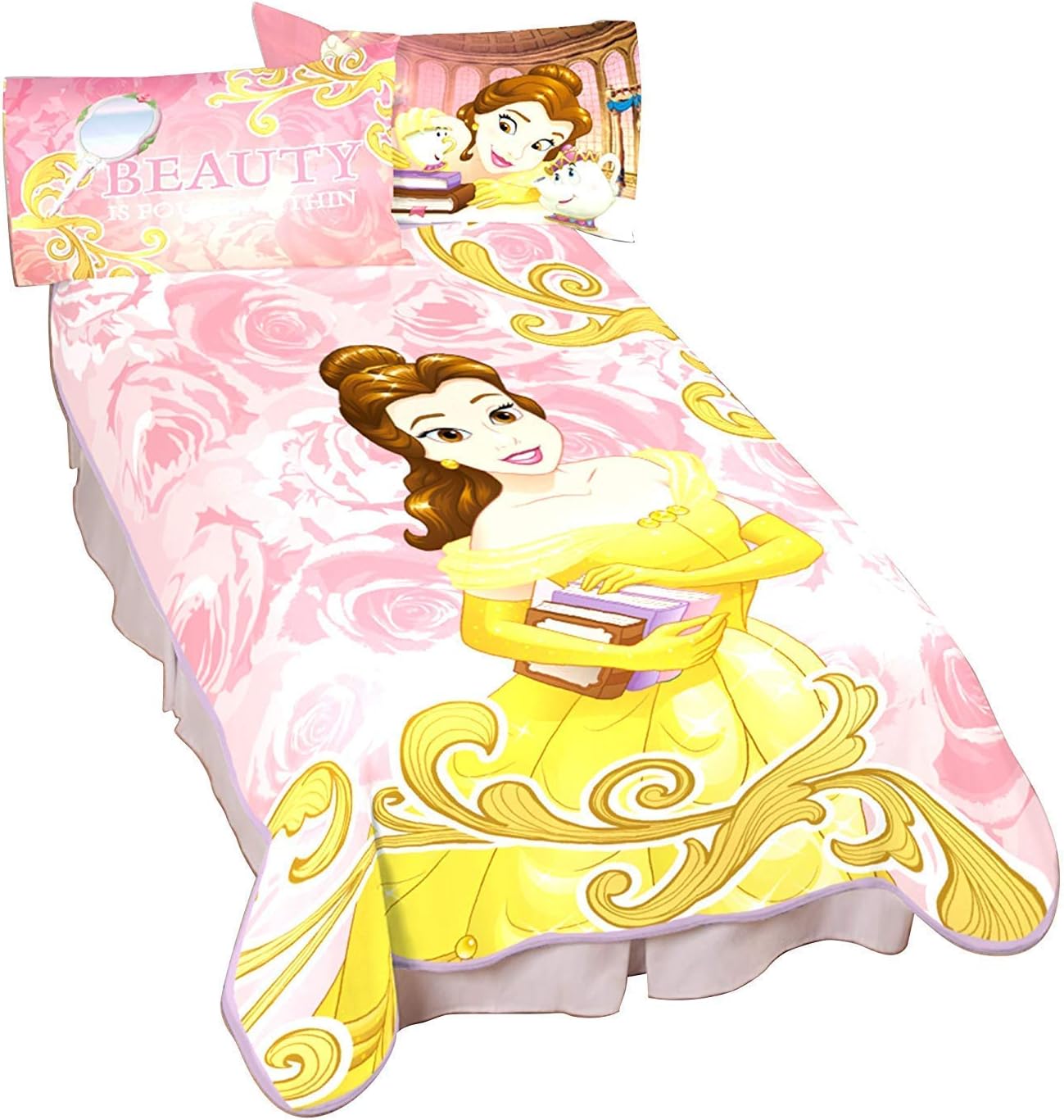 beauty and the beast crib bedding