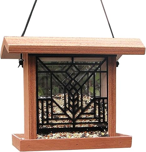 Amazon Com Frank Lloyd Wright R Art Glass Birdfeeder Garden