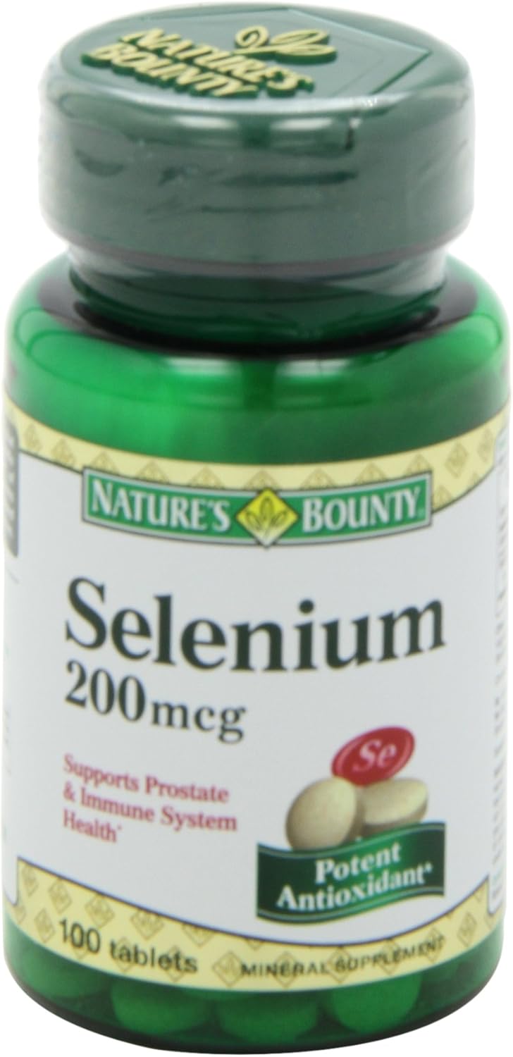 Nature's Bounty Selenium 200 mcg, 100 Tablets (Pack of 3): Health & Personal Care