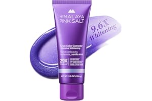 HIMALAYA PINKSALT Purple Whitening Toothpaste - Teeth Whitening, Deep Stain Remover with Fluoride, Plaque Remover, Appropriate for Sensitive Teeth, Peroxide Free - Vanilla Mint, 3.5 oz