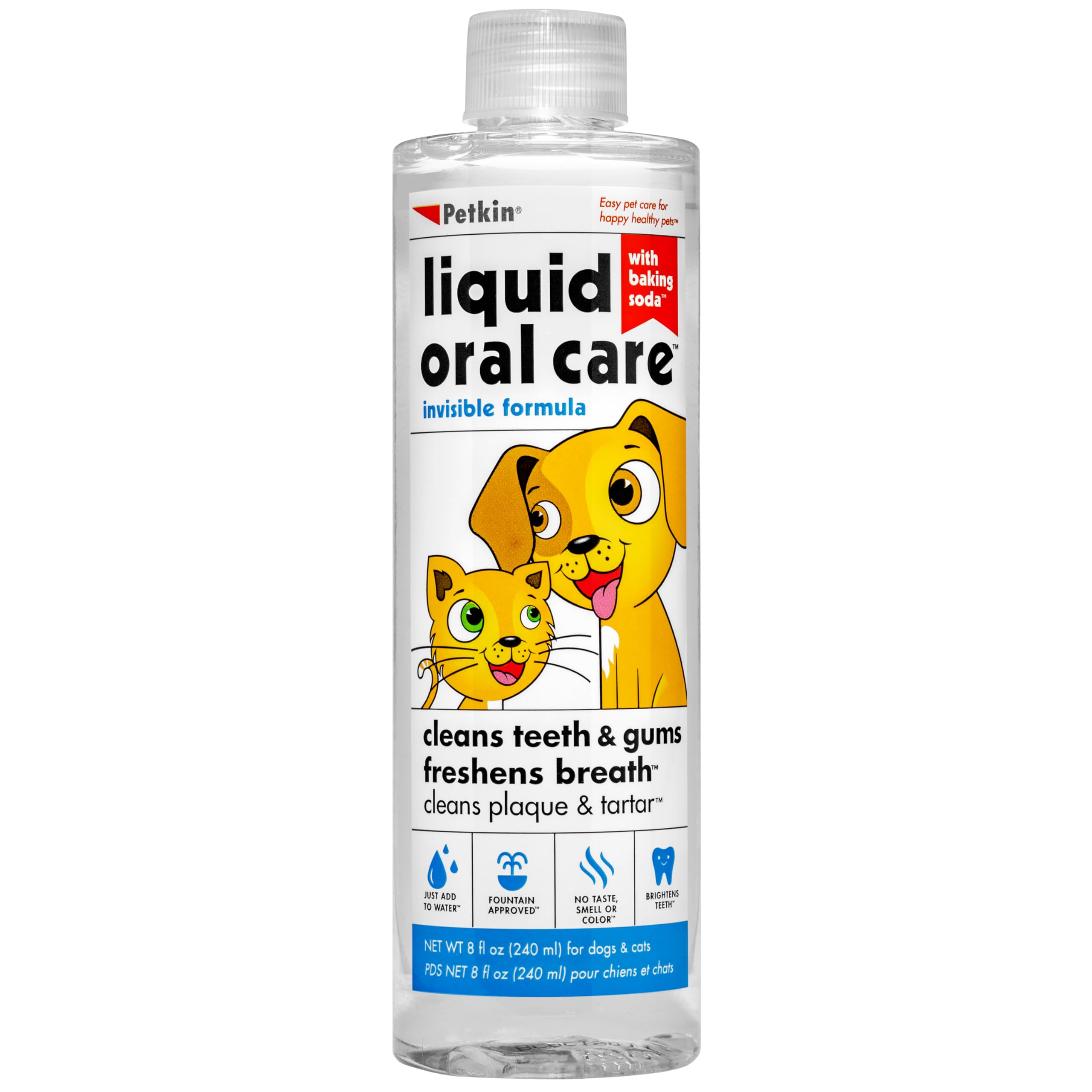 Petkin Pet Liquid Oral Care, 8-Ounce Bottle (Pack of 6)