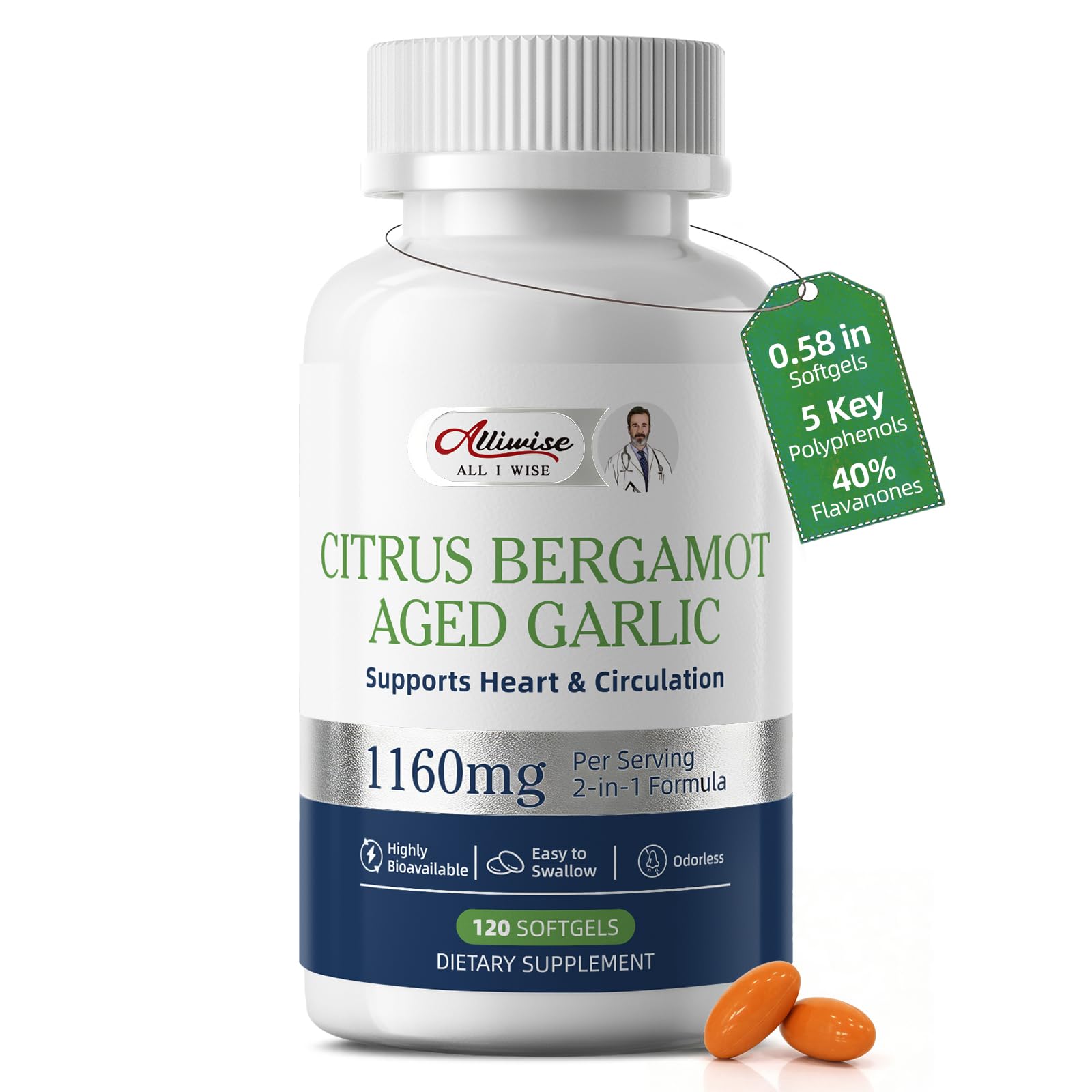 Citrus Bergamot Aged Garlic 1160 mg