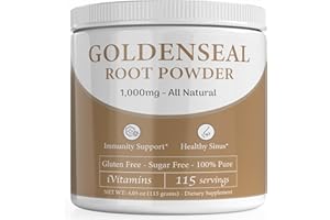 iVitamins Golden Seal Powder - Golden Seal Powder for Sinus - Goldenseal - Echinacea Goldenseal - Goldenseal Root - Golden Seal - Goldenseal Root Powder Organic - 1,000mg per Serving - 115 Servings