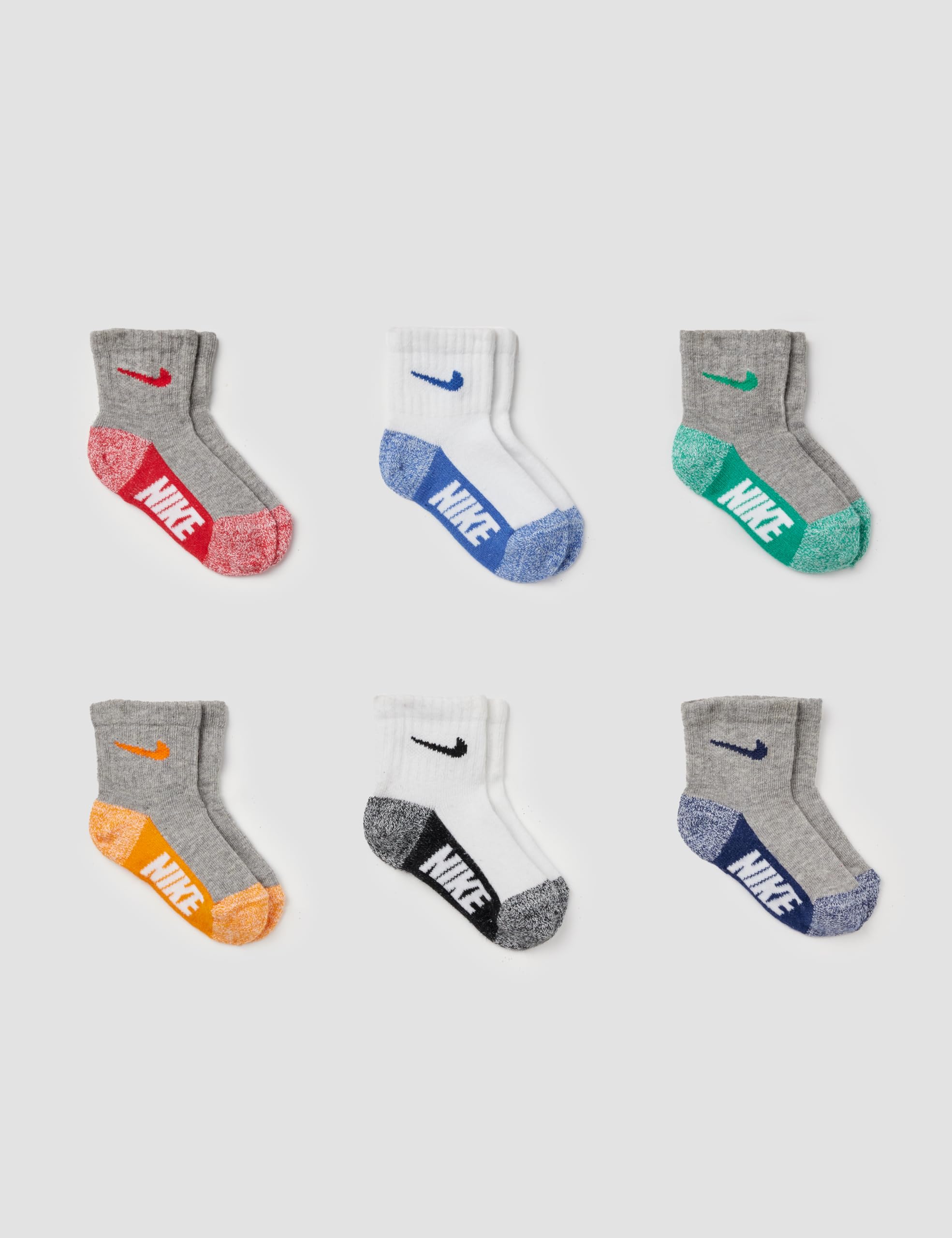 Nike Kids' 6-Pack Multi Logo Baby/Toddler Socks
