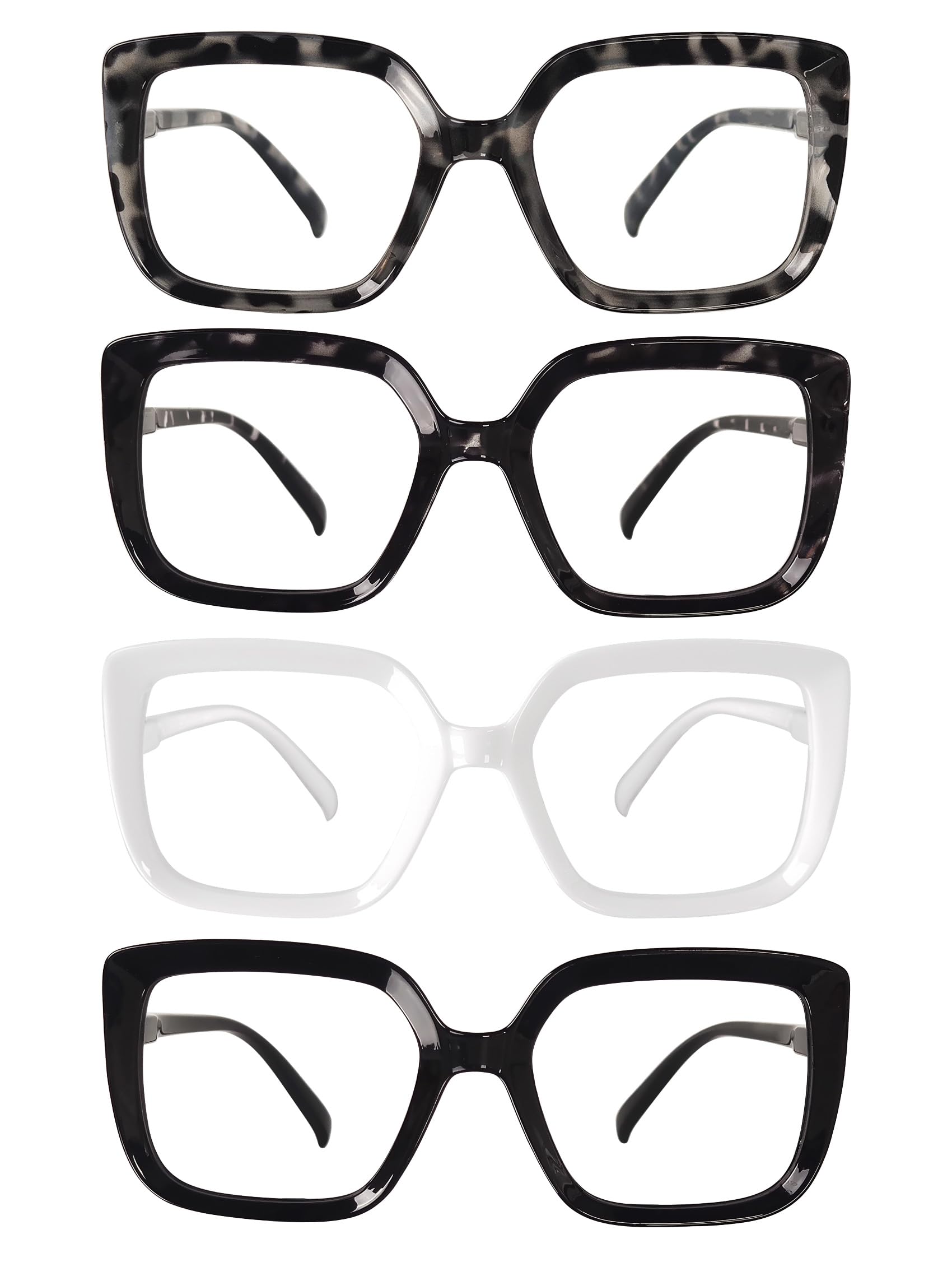 Photo 1 of Eyekepper Reading Glasses for Women 4-Pack Large Frame Readers Eyeglasses Oversize +0.75