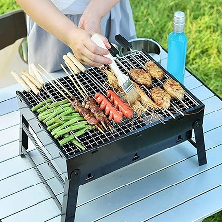 Lukzer Portable Barbeque Grill/Outdoor Easy to Carry Barbeque Grill/Outdoor & Garden Picnic Barbeque Grill