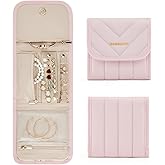 BAGSMART Travel Jewelry Organizer Case, Foldable Jewelry Roll for Necklaces, Earrings, Journey-Rings, Bracelets, Brooches, Po