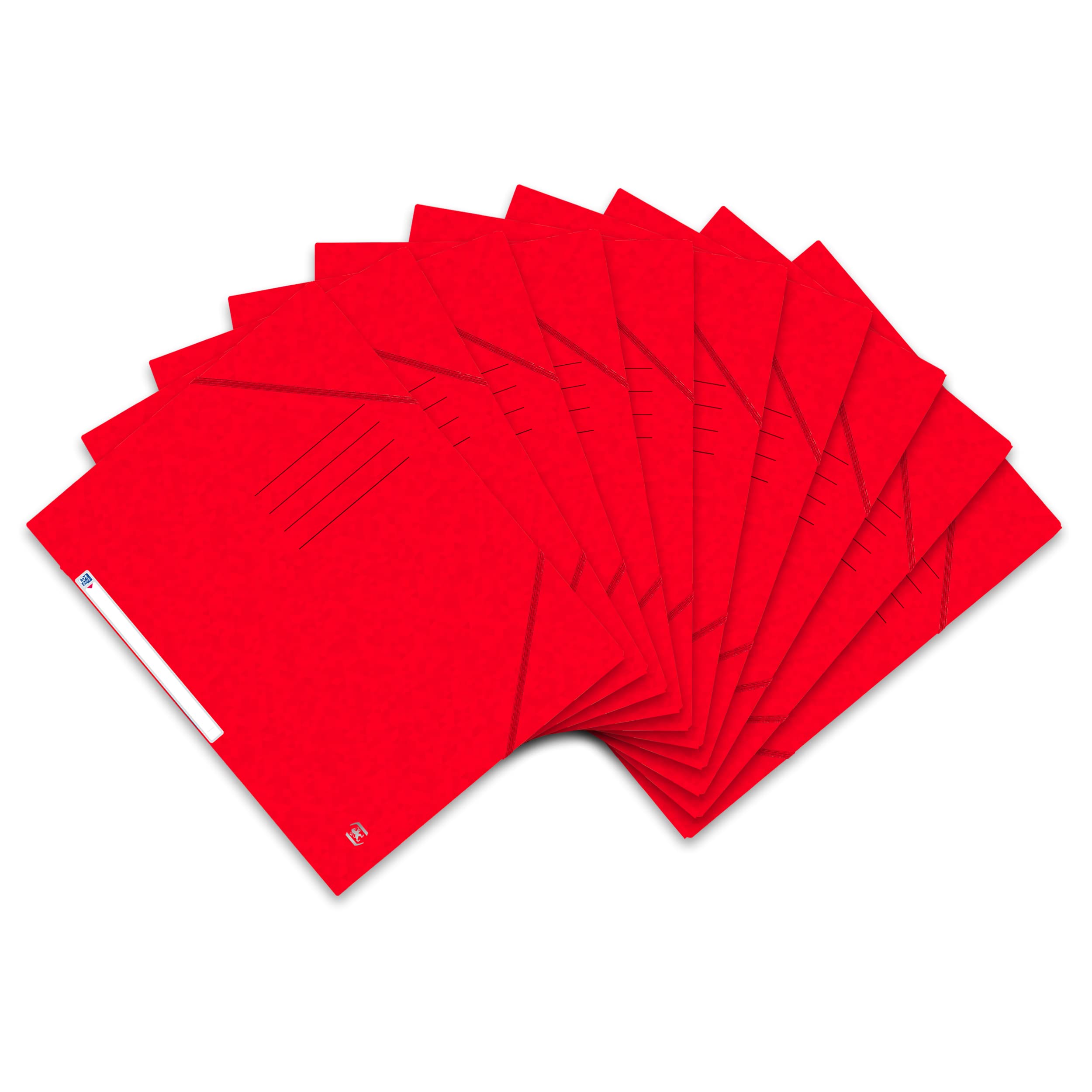 Oxford 400116308 Folder A4 Cardboard Red Pack of 10
