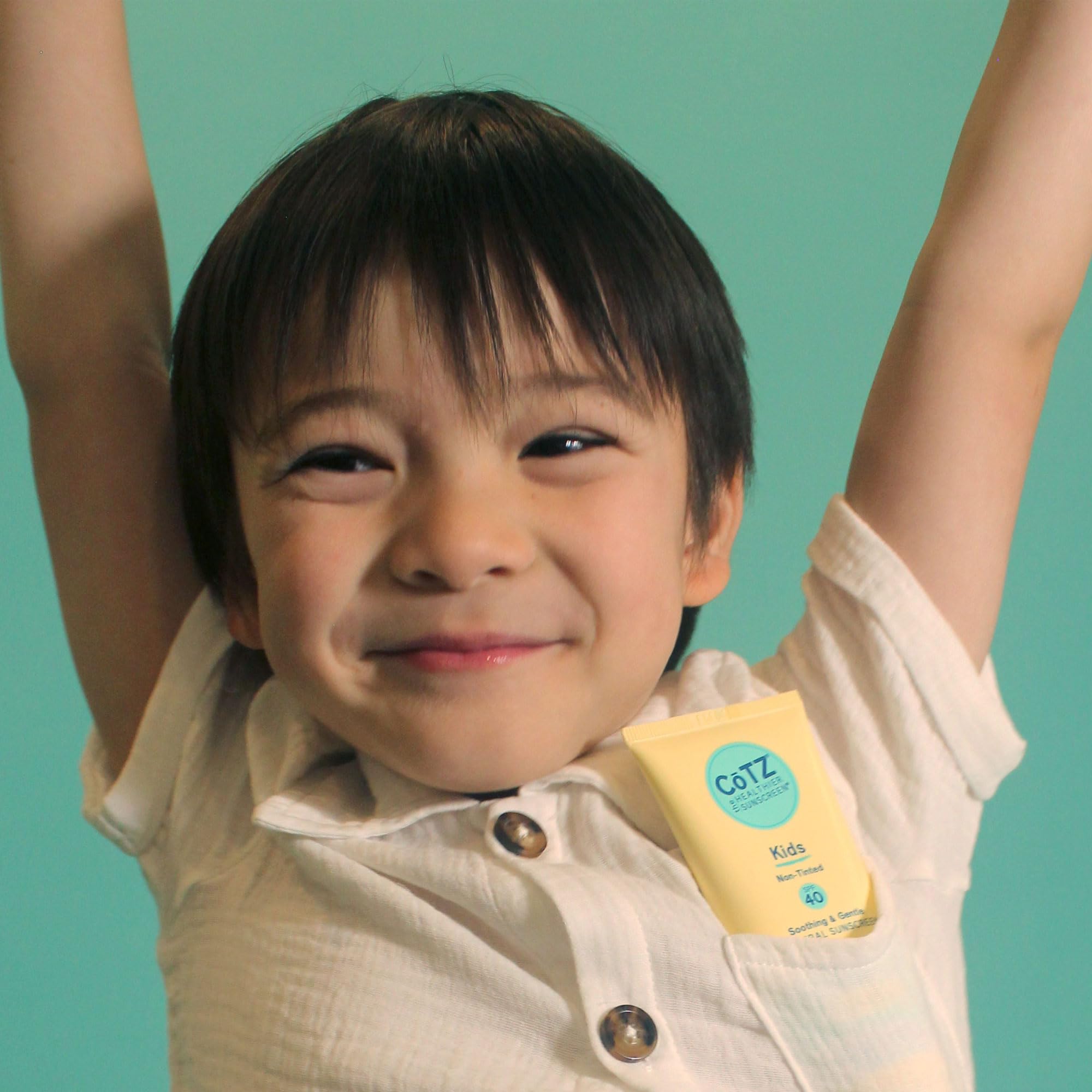 CoTZ Kids Mineral Sunscreen |SPF 40 | Lightweight Sunscreen | No White Cast
