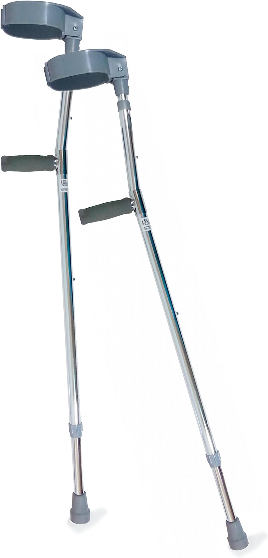 Deluxe Lightweight Adjustable Aluminum Forearm Walking Cane Crutches - Set of 2 - Size Tall