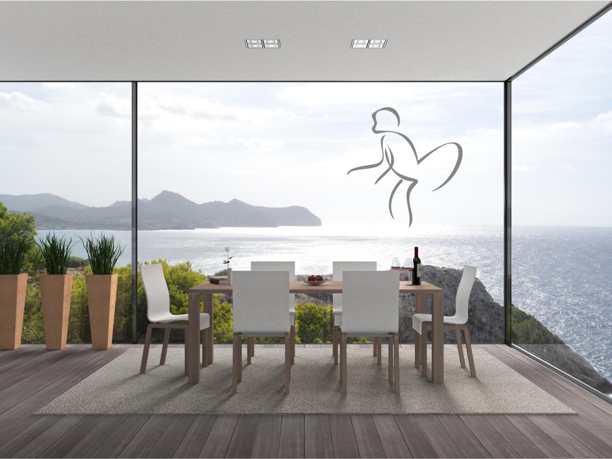 INDIGOS 4051095822387 Childrens Wall Stickers – d263 Crazy Monster Alien Monkey Tribal Sticker, Glasdekor, 40 x 38 x 1 cm