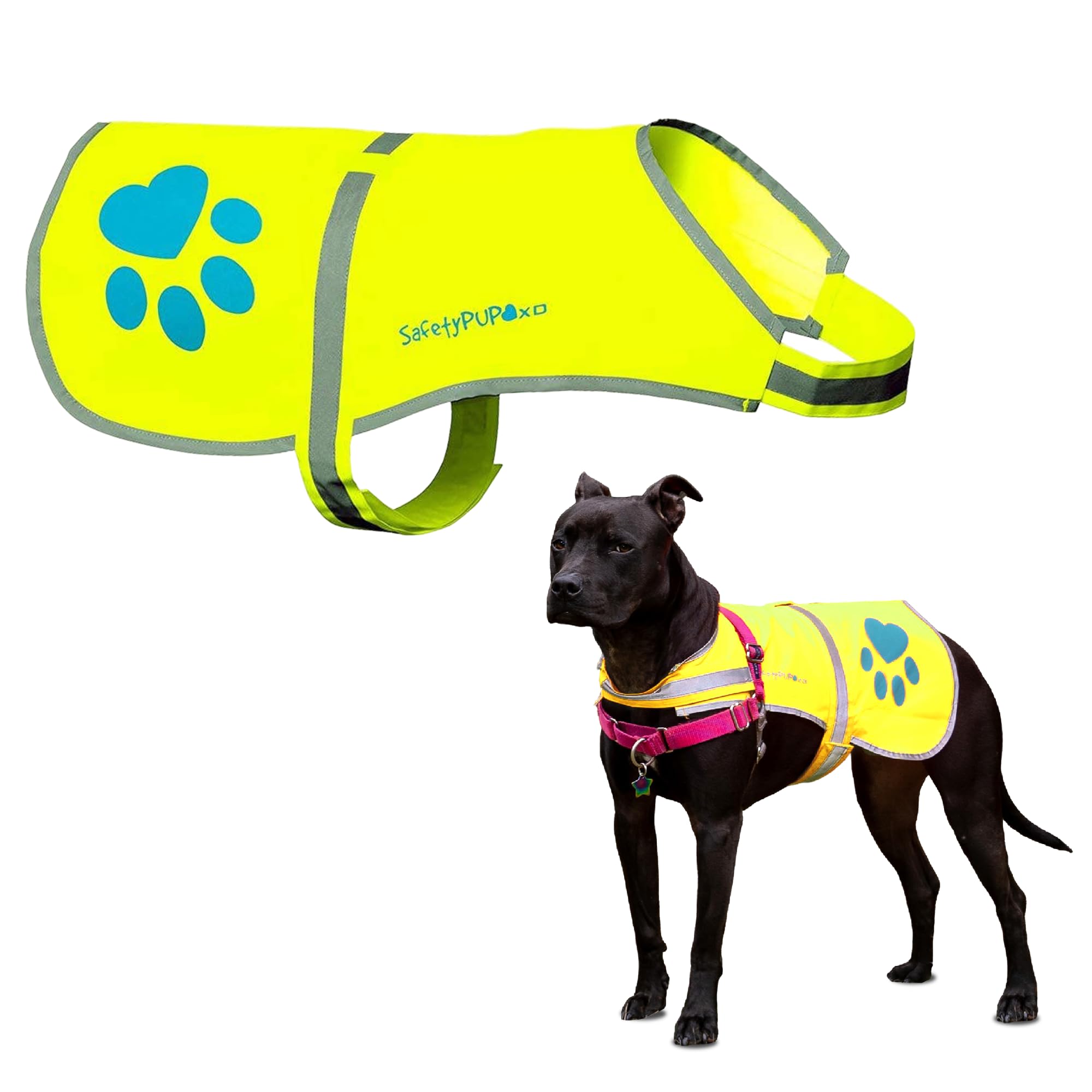 SafetyPUP XD Dog Reflective Vest, Sizes to Fit Dogs 14 lbs to 130 lbs - Hi Vis — image 1
