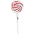 Red and White Swirl Pop Suckers (24 individually wrapped lollipop) Party Candy