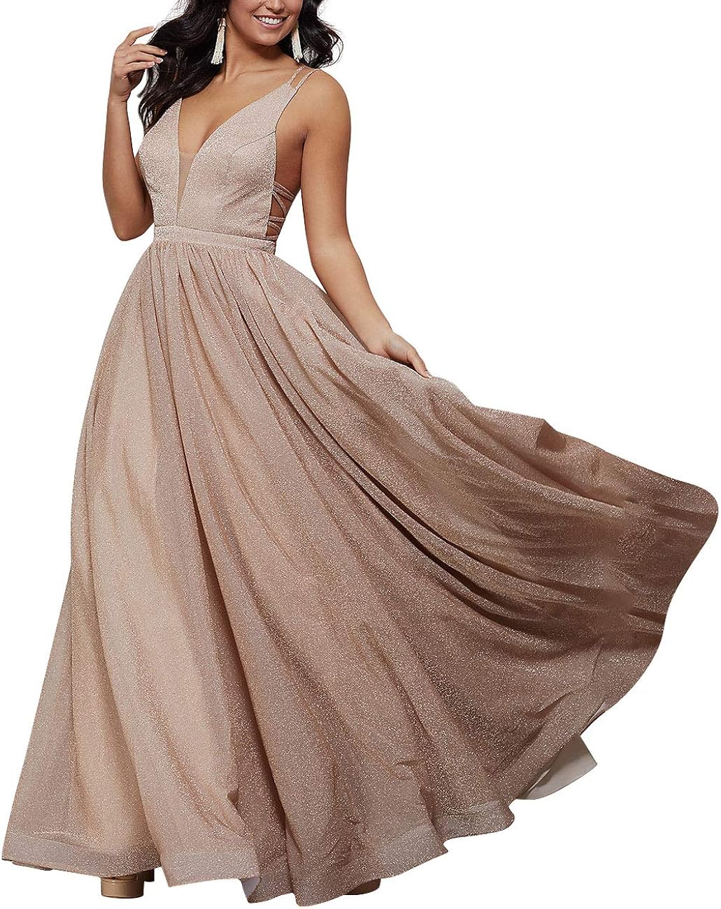 shimmer prom dress