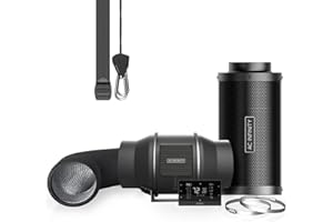 AC Infinity Air Filtration PRO Kit 6”, AI Controller with WiFi App Control & Auto Level Adjusting, Inline Fan, Carbon Filter, Ducting, Ventilation System for Grow Tents, Hydroponics, Indoor Gardening