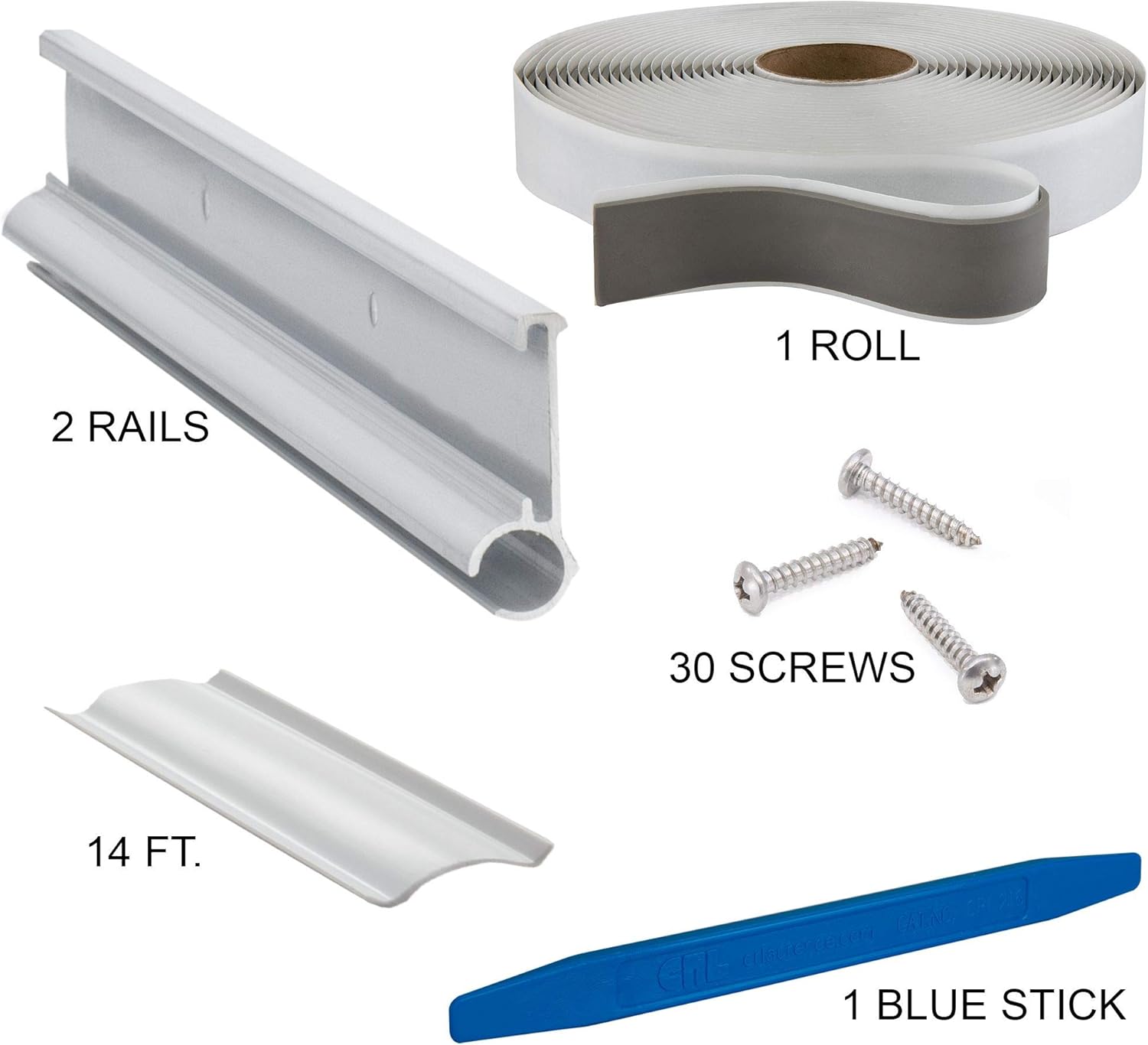 RecPro RV Awning Trim Black or White Color Trim Options
