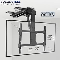VIVO Electric Flip Down Ceiling TV Mount for 37 to