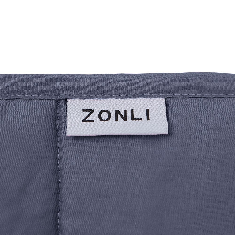 ZonLi Cool Weighted Blanket Summer (60''x80'', Grey) for Adults Women, Men, Youths | Great for Insomnia, ADHD, Stress and Anxiety Relief