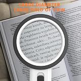 AIXPI Magnifying Glass with Light 12 LED Double-Layer Glass Lens 3x view 5