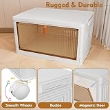 TidyTrove 4-Tier Storage Boxes with Lid 92L Capacity Transparent Ribbed Drawers view 4
