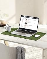 YSAGi Non-Slip Desk Pad 60x35 cm Grass Green Waterproof PVC Leather view 2