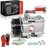 A-Premium Air Conditioner AC Compressor with Clutch | Compatible with Ford F-150, Expedition, E-150 E-250 E-350 Econoline, E-350 Super Duty &amp; Lincoln Navigator