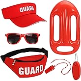 TTQ 6Pcs Guard Costume Set Include Guard Hat Fanny Pack Sunglasses Inflatable Float Whistle with Lanyard and Keychain