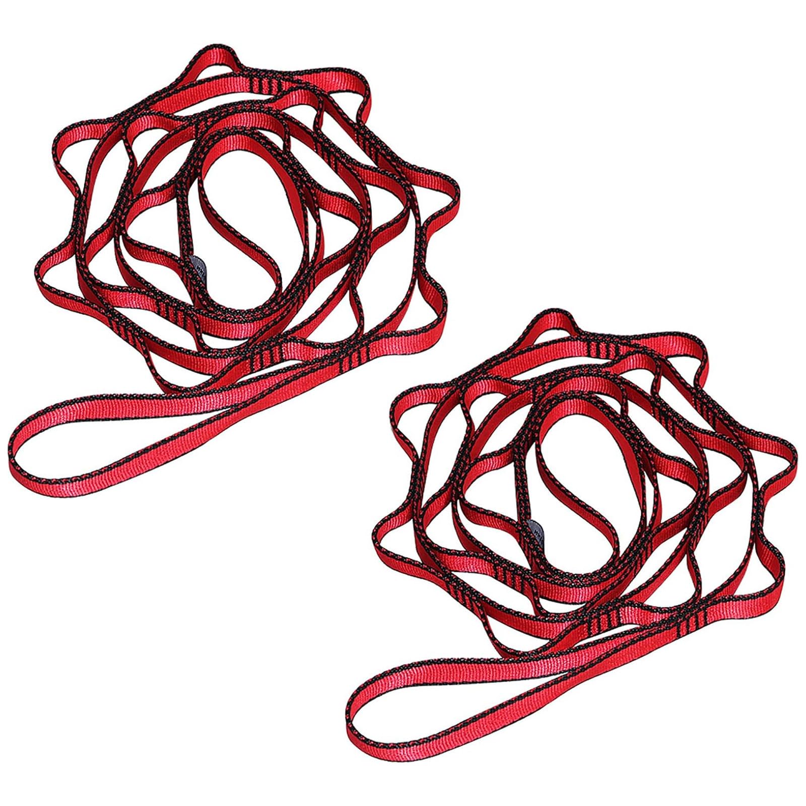 KIKIGOAL 2pcs Safety Daisy Chains Strong Climbing Strap Adjustable Nylon Strap Rope Yoga Pilates Stretching Straps
