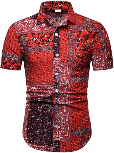 mens slim fit short sleeve button down shirts