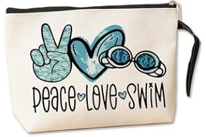 Jztco Swimming Bag Funny Swimming Gifts for Swimming Team Gifts Swim Gifts, Swim Teacher Gifts, Swimming Makeup Bag Thank You Birthday Gifts for Women Her Female Swimmer