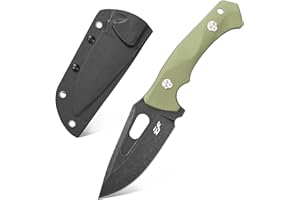 Eafengrow EF109 Fixed Blade Knife D2 Steel Blade G10 Handle Field Utility Knife with Kydex Sheath for Outdoor Camping Hiking