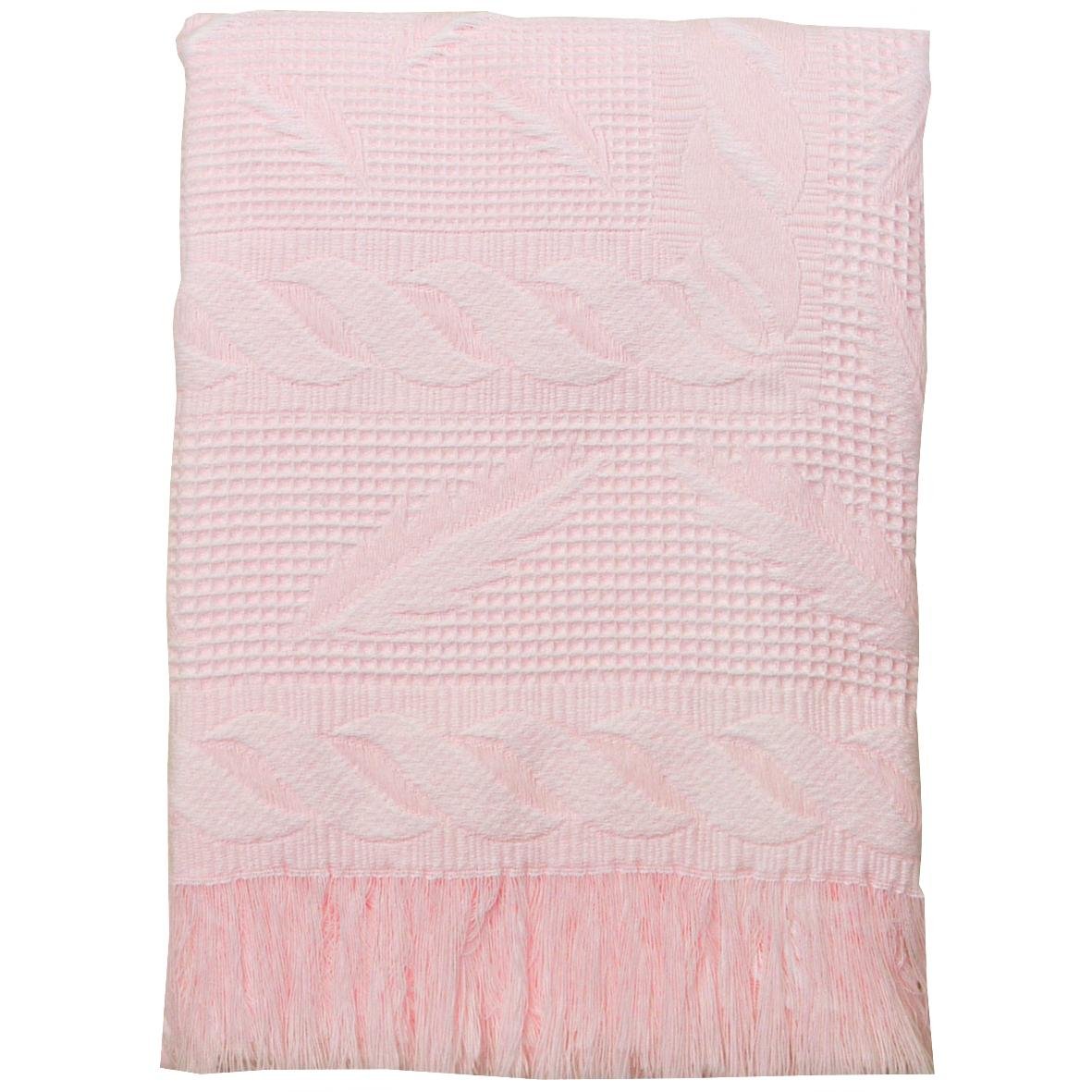 BabyPrem Baby Large Soft Acrylic Fern Shawl Blanket 122 x 122cm PINK