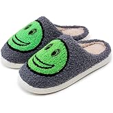 Cute Smile Face Kids' Plush Happy Face Slippers - Non-Slip, Warm, Indoor/Outdoor