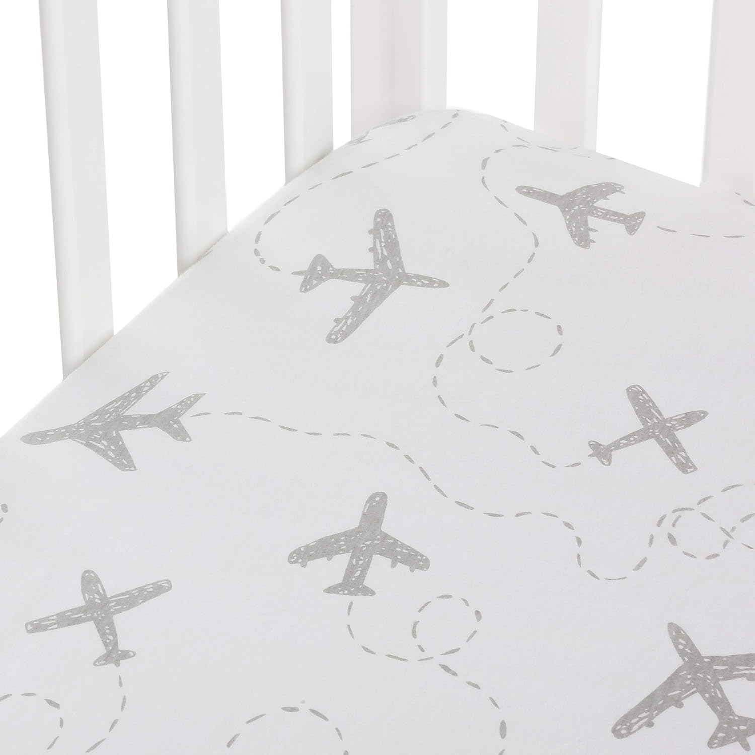 aden and anais airplane crib sheet