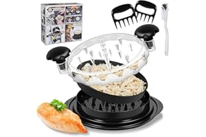 LAZORA Chicken Shredder Tool Twist Large Machine Ergonomic Handle with Separate Plate Shredder Claws Scrubber Anti-Slip Heat Resistant Dishwasher Safe Best Large Meat Shredders Tool Twist