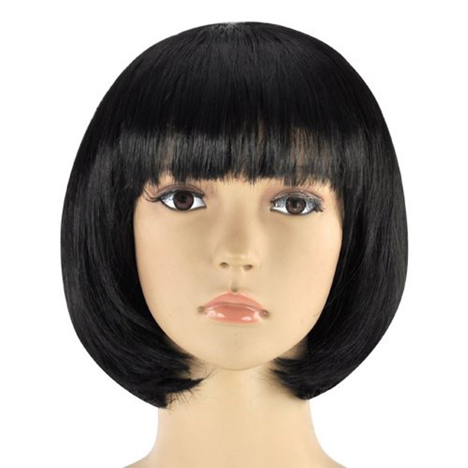 Matissa Women's Ladies Short BOB Wig Fancy Dress Cosplay Role play Wigs POP Party Costume (Black)