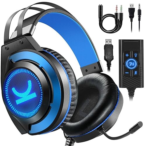 E-YEEGER Gaming Headset PS4 Headset with Surround Sound Stereo
