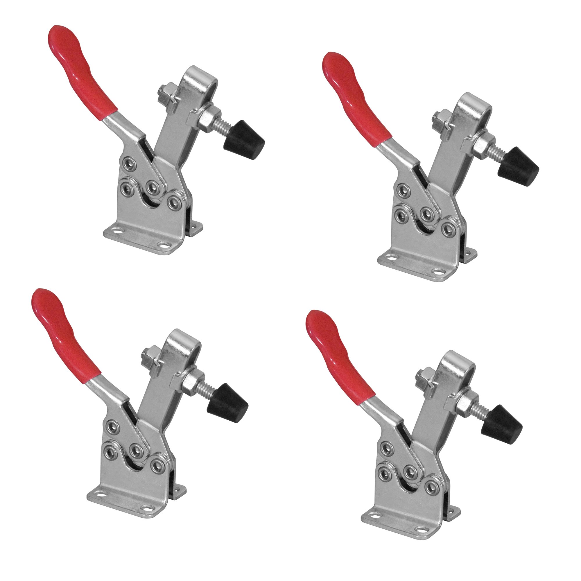 POWERTEC 20327 Horizontal Quick-Release Toggle Clamp, 300lbs Capacity, 201B, 4PK